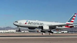 *Special Sticker* American Airlines Boeing 777-200ER lands at Las Vegas | N751AN