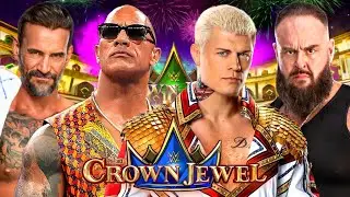 WWE 2K25 | CM Punk Vs The Rock Vs Cody Rhodes Vs Braun Strowman - Fatal 4-Way Match | Crown Jewel