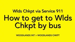 How to get to Woodlands Checkpoint By Bus