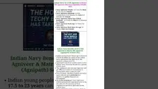 Indian Navy SSR MR New Recruitment 2022 | Navy SSR Mr Agniveer Bharti 2022 datails