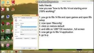 FIFA 14 NOT STARTING ERROR FIX (100% WORKING)