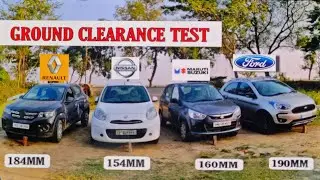 Ford Freestyle vs Nissan Micra vs Alto K10 vs Renault Kwid Ground Clearance Test