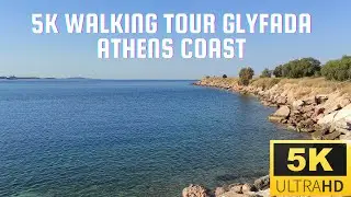 Best beach in Athens Greek Summer Walking Around Glyfada -5K- Athens Greece - Virtual Tour ASMR