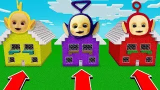 DO NOT CHOOSE THE WRONG HOUSE in Minecraft Pocket Edition (Laalaa, TinkyWinky & Po in Slendytubbies)