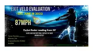 Thornton Tanner 87mph exit velo on 6-18-2022