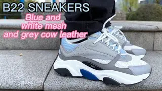 DIOR 2022 MENS - DIOR SHOES ON FEET - HANDS ON REVIEW/UNBOXING（White/blue)
