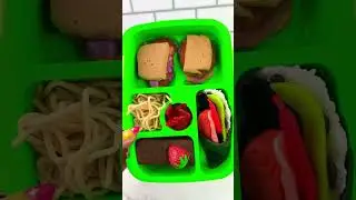Packing School Lunch with Fidget Food PB&J *BENTO Box* Satisfying Video ASMR! #fidgets #asmr 🥪🍓