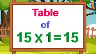 Easy to Learn Multiplication Table of 15