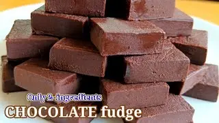 2 ingredients chocolate fudge recipe | easy cooking with das