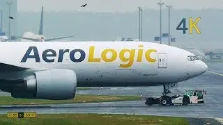46 MIN CARGO Plane Spotting, Landings, Takeoffs and Taxis - 4K