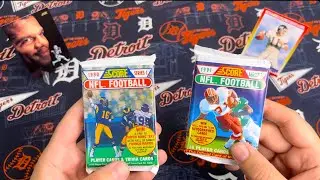 1990 & 91 Score Football Card Pack Opening - Barry Sanders Pull! #footballcards #packopening #90s