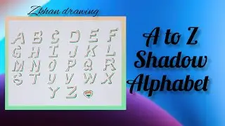 How to draw A to Z shadow alphabet//write Indian flag colours//#calligraphy#creativeart#satisfying
