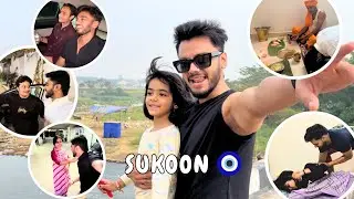 Chhath Puja with family & friends = Sukoon🧿✨ #vlogging #trending #viral #chhathpuja #chhathimaiya 