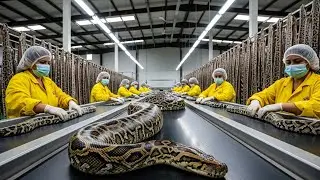 How Snake Skin Turns Into $10,000 Luxury Jackets 😱 | Inside Exotic Leather Factory