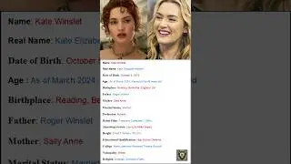 Kate Winslet (Radiant Actress Biography) #shorts