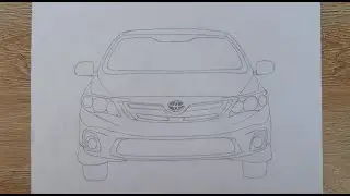How to draw a front of toyota corolla GLI 2014