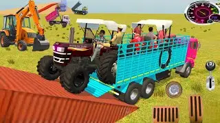 🤣👇part 287#india #3d #gaming  Tractors Loaded Inside Big Truck | : Heavy Loading Challenge in #truck