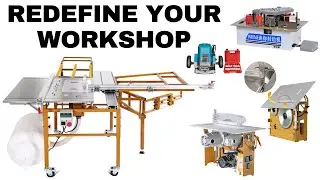 Versatile Woodworking Magic: Portable Machine with Sliding Table