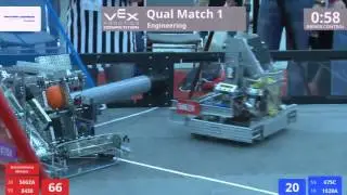 VEX Worlds 2016 - VRC High School - Engineering - Qual 1 (5062A 8430) 122 vs 159 (675C 1028A)