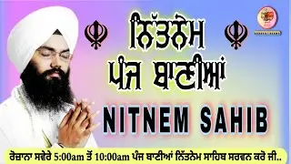 🔴 25-01-2026 Panj Baaniyan Nitnem Sahib// Daily Nitnem Sahib full path// ਨਿੱਤਨੇਮ ਪੰਜ ਬਾਣੀਆਂ ਰੋਜ਼ਾਨਾ