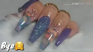 Beautiful Nails Made With Alcohol Inks💖 #nails #acrylicnails #nails2019