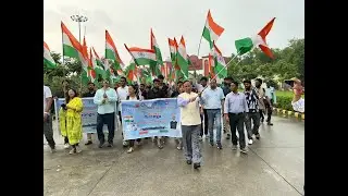 Flag March under Har Ghar Tiranga Abhiyan 2025 | CUSB campus to Dharamshala