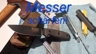 Messer schärfen / schleifen mit Schleifstein [Lansky messerschleifset]