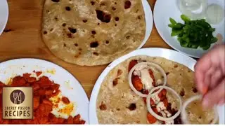 HOW TO MAKE CHICKEN TIKKA PARATHA ROLL RECIPE BY SECRET FUSION RECIPES