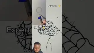 How To Draw Spider-Man: Expert vs Student 📚 #shorts