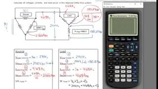 3 Phase Calculation #11 (Delta Source, Wye Load)