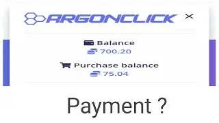 argonclick 7 Rubbel Withdraw Payment ?
