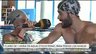 Madrid Directo - TeleMadrid | Clase de Aqua Ciclo Tonic | Bici en el agua en La Moraleja