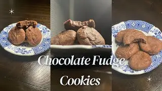 Making Chocolate Fudge Cookies