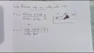 KTU | MTDM | Chip thickness ratio or cutting ratio