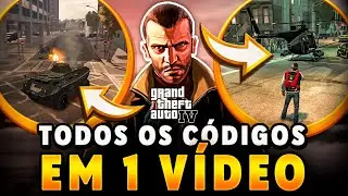 TODOS os 30 C&Oacute;DIGOS do GTA 4 (Carros, Armas, Dinheiro e Vida Infinita)