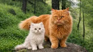 Adorable Mother Cat with Her Kitten Outdoor 😹🐾 | Funny Cat Moments