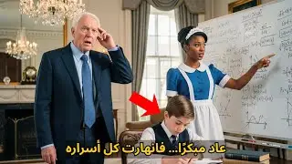 ملياردير عاد إلى منزله مبكرًا… ما رآه خادمته السوداء تُعلّمه لابنه جعله ينهار صامتًا!