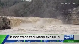 McCreary County Tourism shares video of Cumberland Falls swollen to flood stage