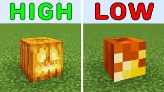 Minecraft texture quality: HIGH vs LOW
