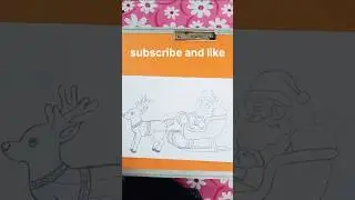 Santa Claus with reindeer drawing easy#Meri Christmas drawing#Santa drawing#Reindeer #youtube #viral