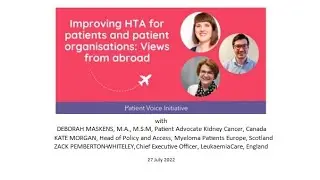 ​Improving HTA for patients and patient organisations: Views from abroad
