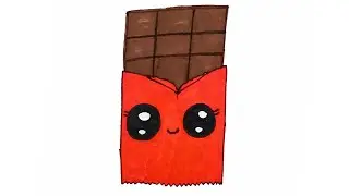 How to Draw a Cute valentine's Chocolate Bar &ndash; Easy kawaii Drawing