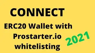 Connect ERC20 Wallet with Prostarter.io whitelisting(2021)