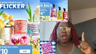 Bath & Body works Candle, hand sanitizer, and Wallflower refill sale