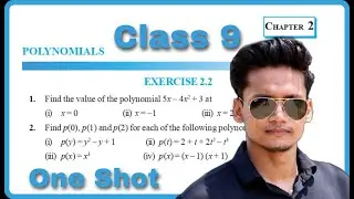 Polynomials Ex 2.2 Class 9th   NCERT | Chapter 2| CBSE | Rajmith Study