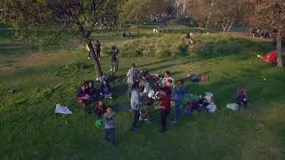 Parque O'higgins. Mega asado