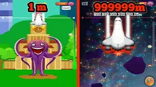 Buddy Toss - Octopus Buddy Max Level , Space Rocket!