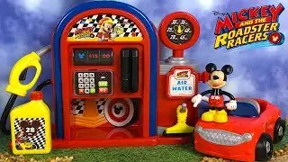 MICKEY AND THE ROADSTER RACERS GAS STATION PLAYSET - UNBOXING