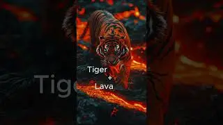 Tiger 🐯 VS Lava 🔥 AI Hybrid Model #tiger #lava #wildlife