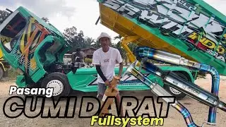 Gahar suaranya..!! Pasang cumi darat fullsystem di truk canter.. ||frm mufler